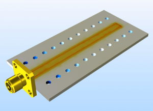 A SMA Connector on a Grounded Coplanar Waveguide